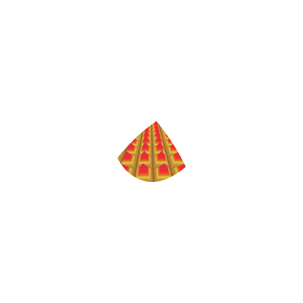 Yellow and Red 3D Geometric Pyramids Custom Bikini Swimsuit