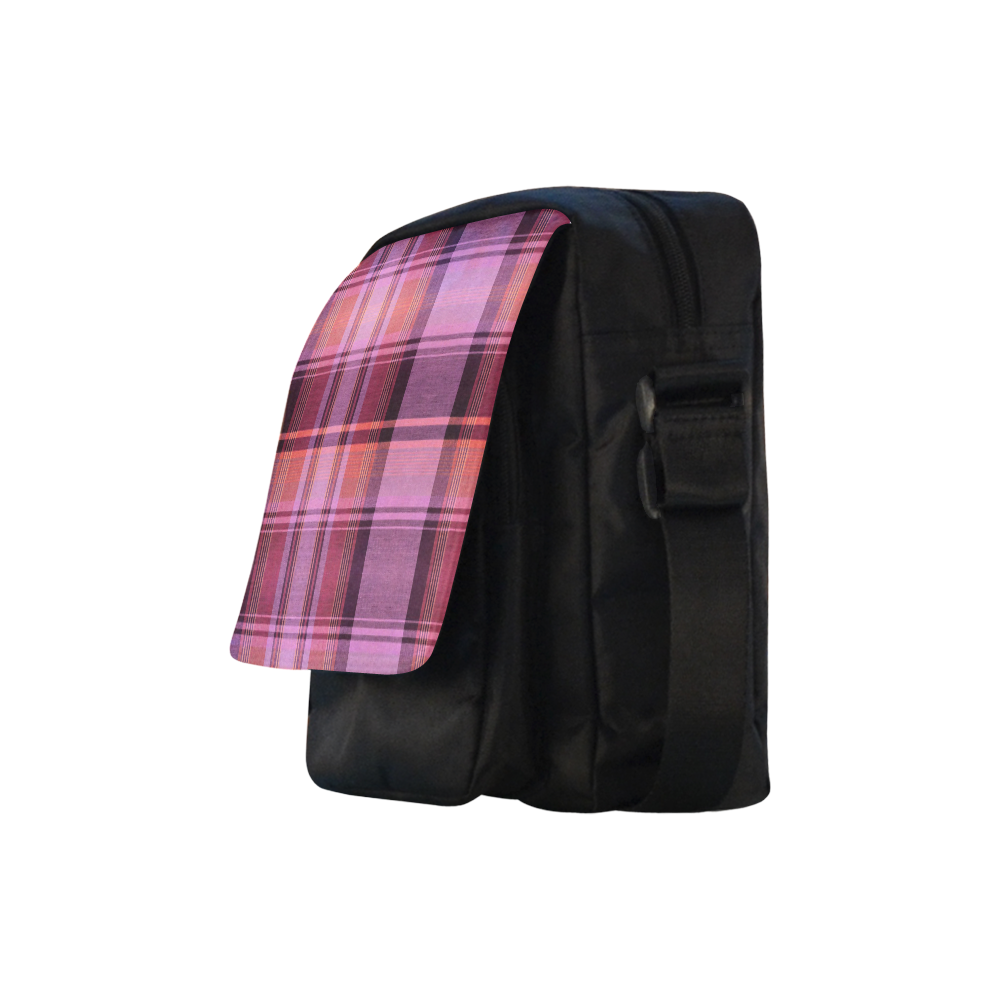 PINK PLAID Crossbody Nylon Bags (Model 1633)