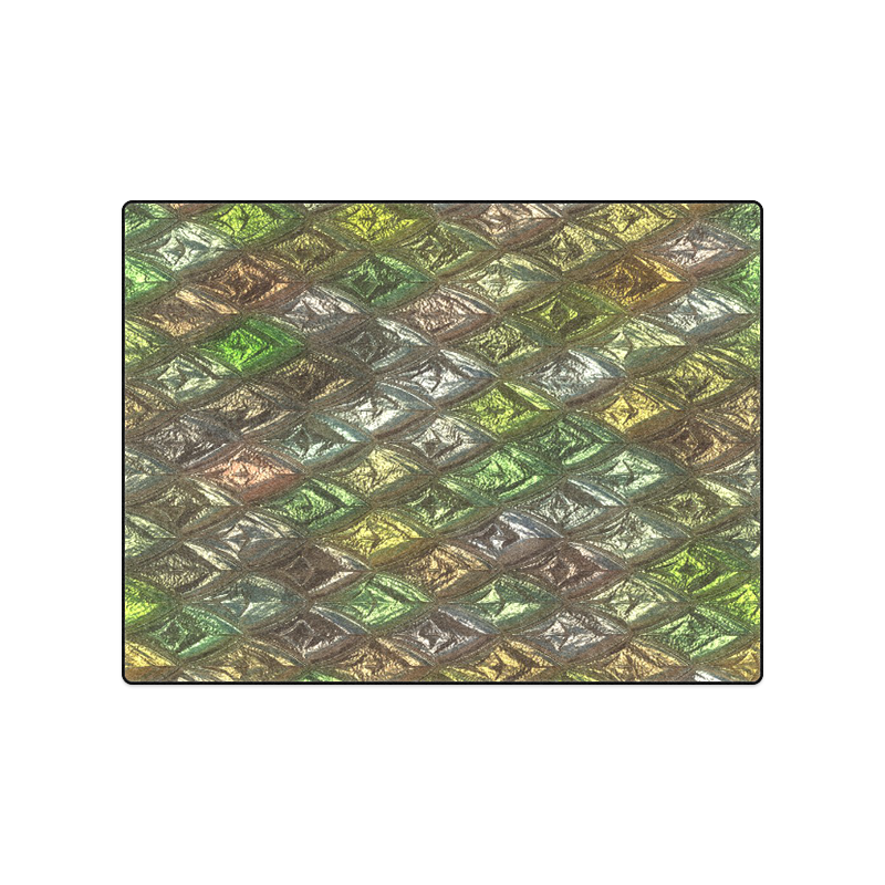 rhombus, diamond patterned green Blanket 50"x60"
