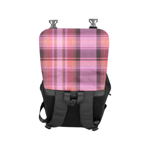 PINK PLAID Casual Shoulders Backpack (Model 1623)