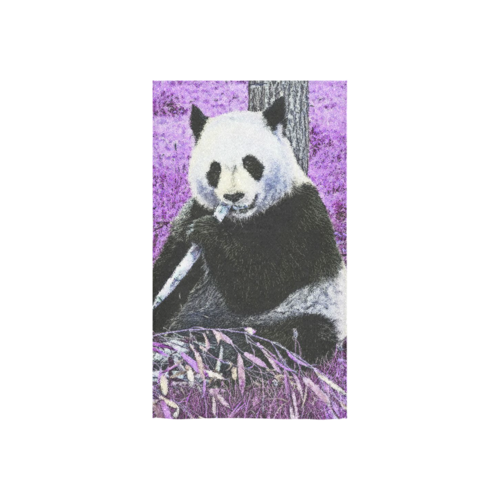 funky lilac panda Custom Towel 16"x28"