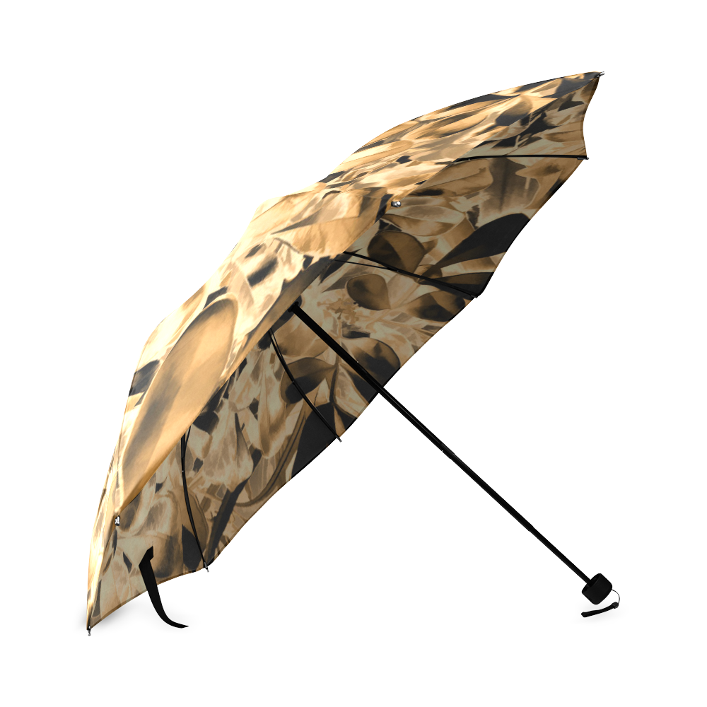 Foliage #2 Gold - Jera Nour Foldable Umbrella (Model U01)