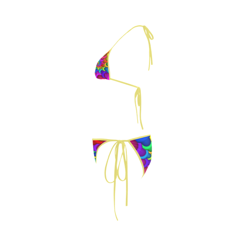 Psychedelic Rainbow Spiral Custom Bikini Swimsuit