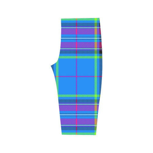 TARTAN-BLUE Hestia Cropped Leggings (Model L03)