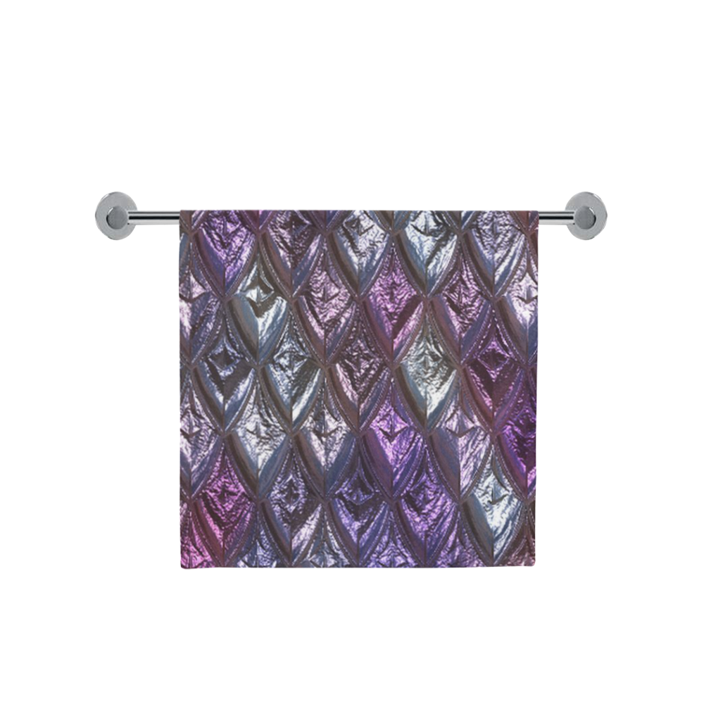 rhombus, diamond patterned lilac Bath Towel 30"x56"