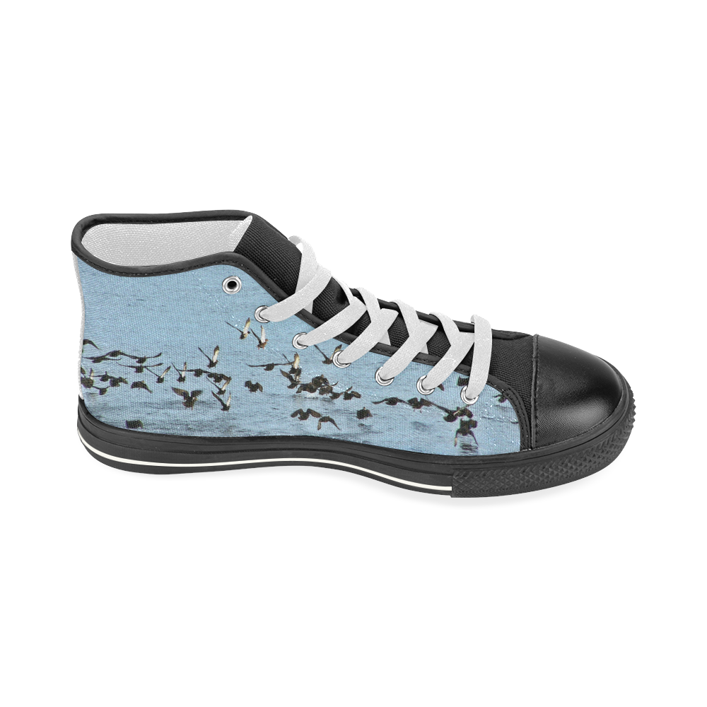 Flock Off Women's Classic High Top Canvas Shoes (Model 017)