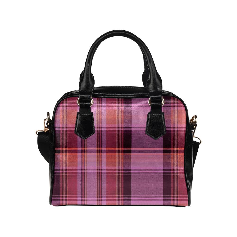 PINK PLAID Shoulder Handbag (Model 1634)