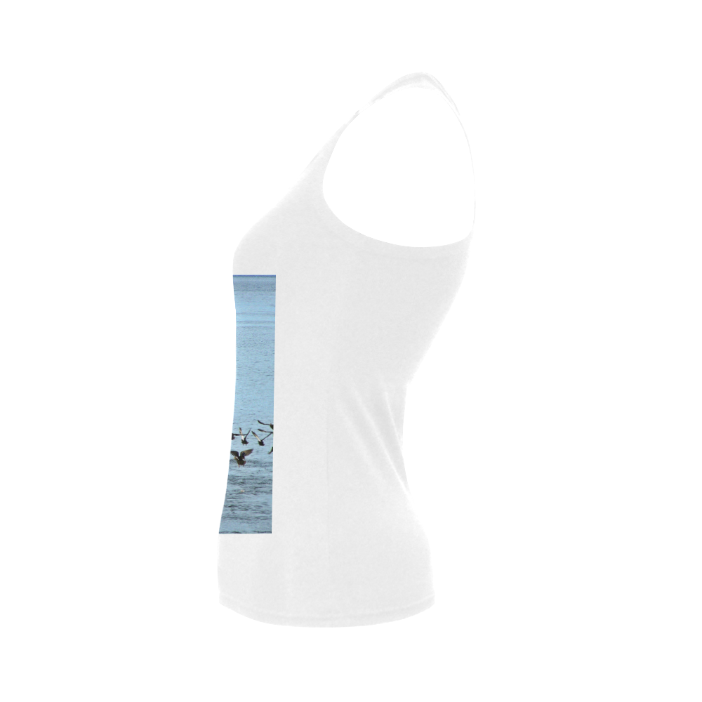 Flock Off Women's Shoulder-Free Tank Top (Model T35)