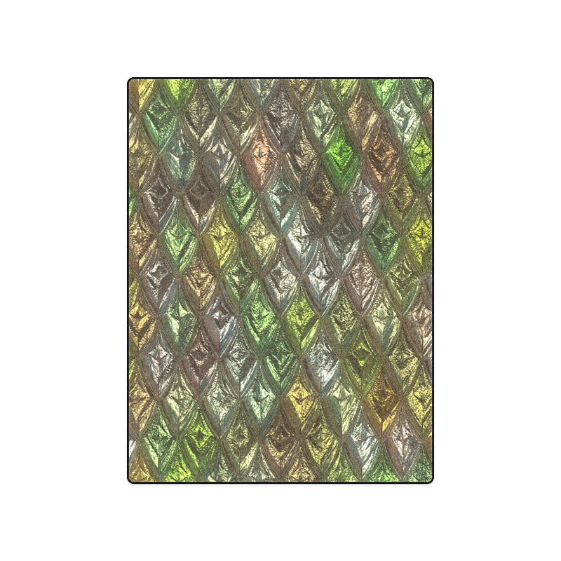 rhombus, diamond patterned green Blanket 50"x60"