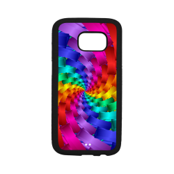 Psychedelic Rainbow Spiral Rubber Case for Samsung Galaxy S7