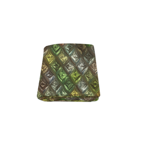 rhombus, diamond patterned green Blanket 40"x50"