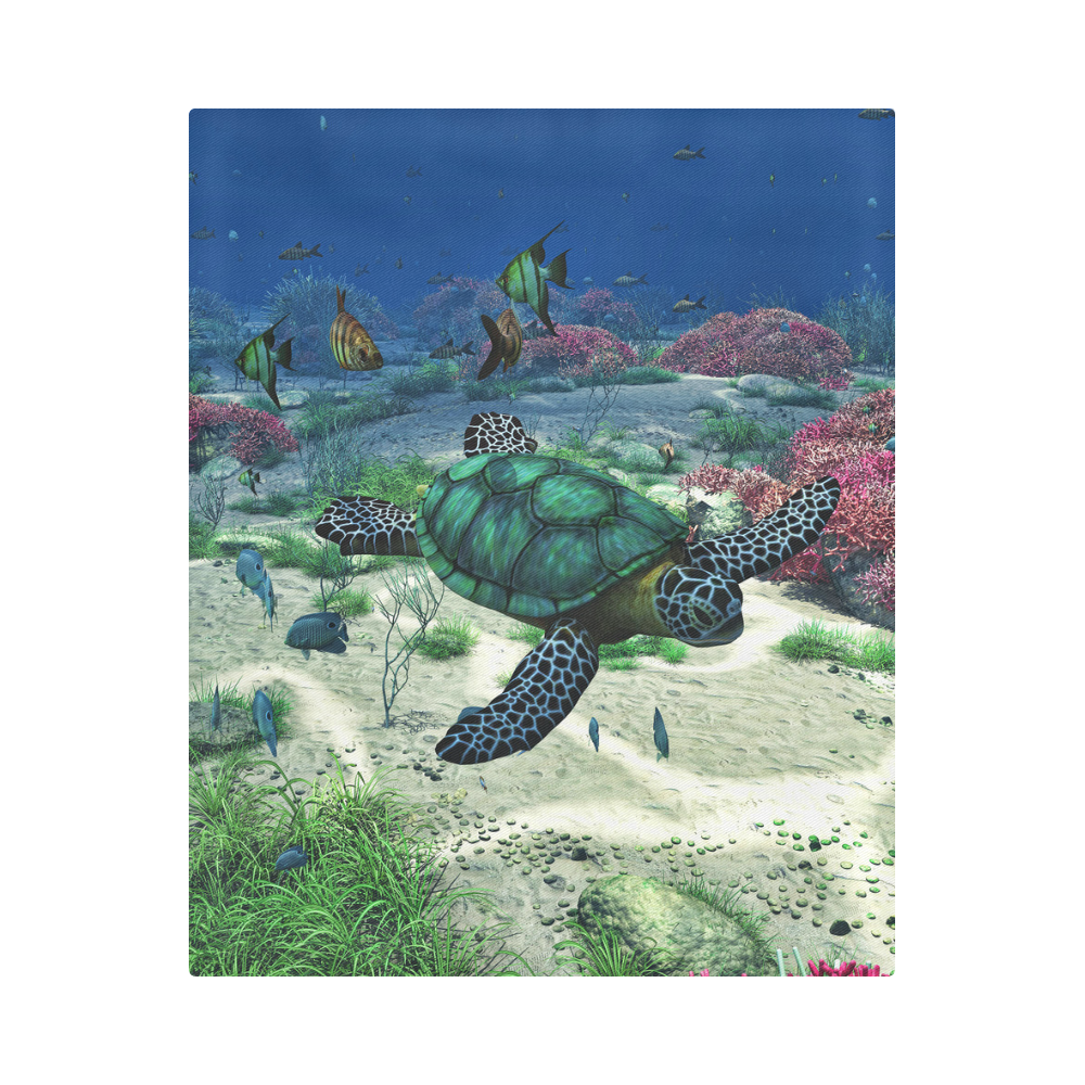Sea Turtle Duvet Cover 86"x70" ( All-over-print)