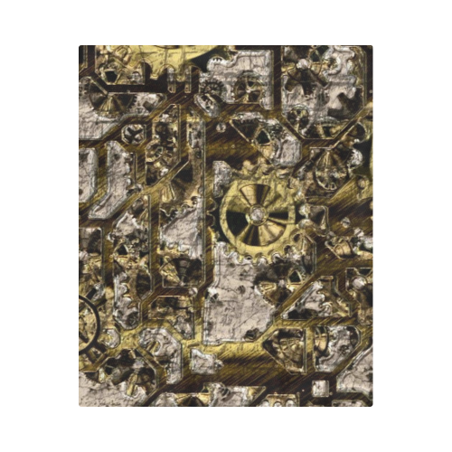 Metal Steampunk Duvet Cover 86"x70" ( All-over-print)