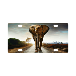 The Elephant Classic License Plate