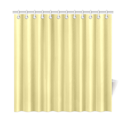 Custard Color Accent Shower Curtain 72"x72"