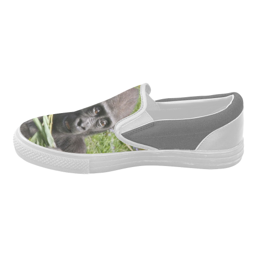 Lovely Gorilla Baby Women's Slip-on Canvas Shoes (Model 019)
