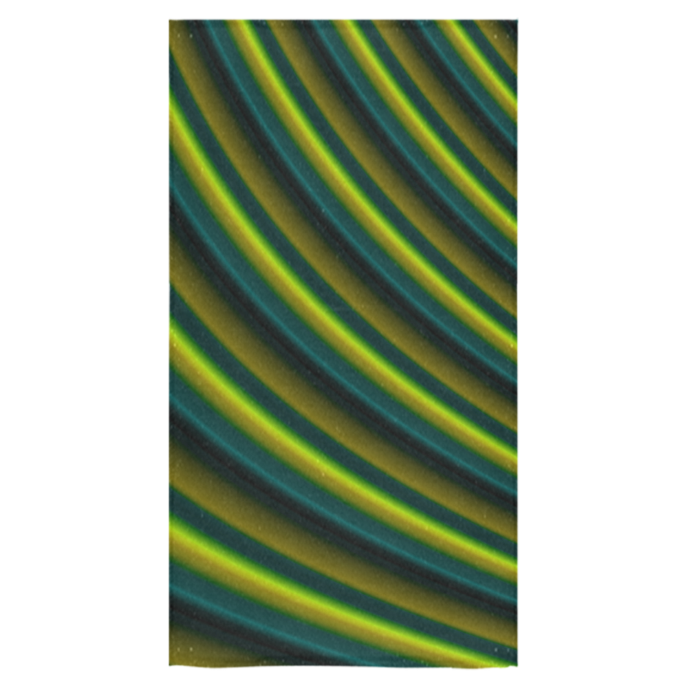 Lime Green  Gradient Stripes Bath Towel 30"x56"