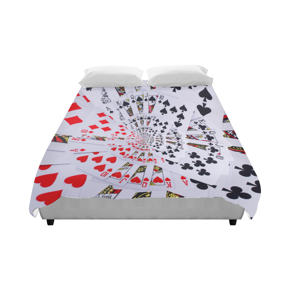 Royal Flush Poker Spiral Droste Duvet Cover 86"x70" ( All-over-print)