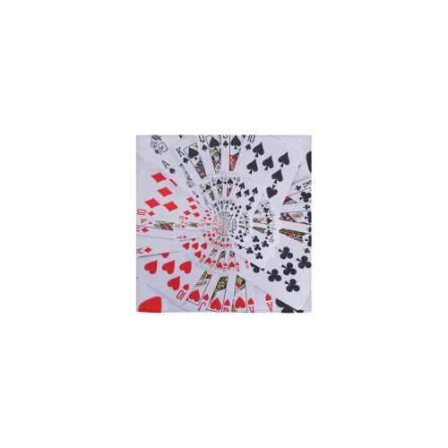 Royal Flush Poker Cards Spiral Droste Square Towel 13“x13”