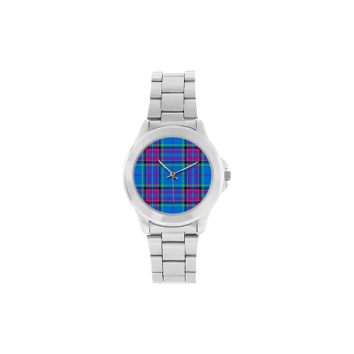 TARTAN-BLUE Unisex Stainless Steel Watch(Model 103)