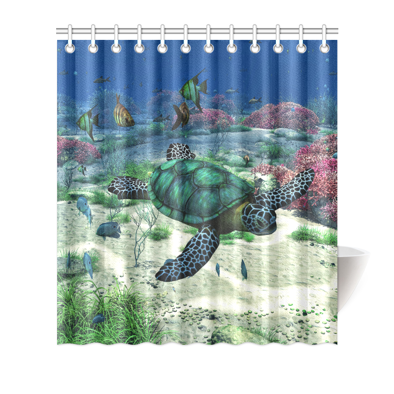 Sea Turtle Shower Curtain 66"x72"