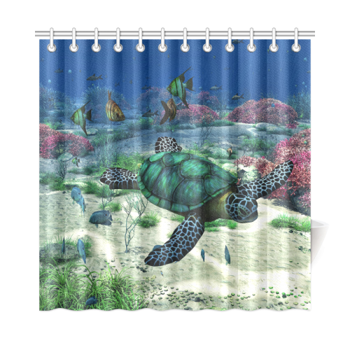 Sea Turtle Shower Curtain 72"x72"