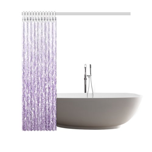 purple ombre feathers pattern white Shower Curtain 69"x70"