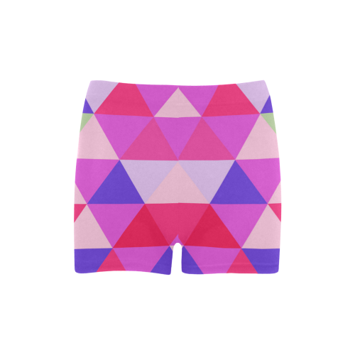 Pink Geometric Triangle Pattern Briseis Skinny Shorts (Model L04)