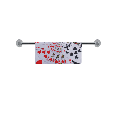 Royal Flush Poker Cards Spiral Droste Square Towel 13“x13”