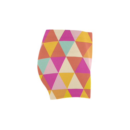 Yellow Geometric Triangle Pattern Briseis Skinny Shorts (Model L04)