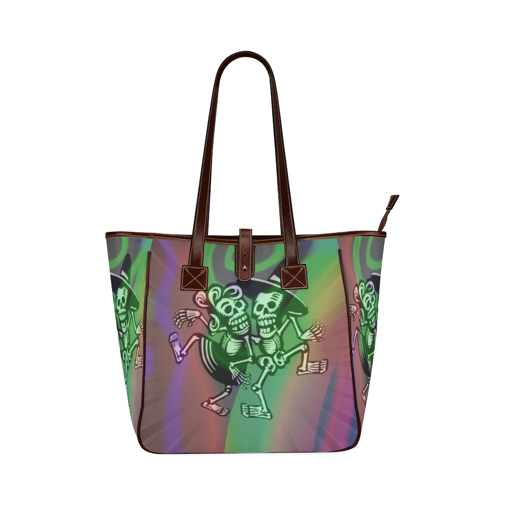 lets dance - Skulls colorful Classic Tote Bag (Model 1644)