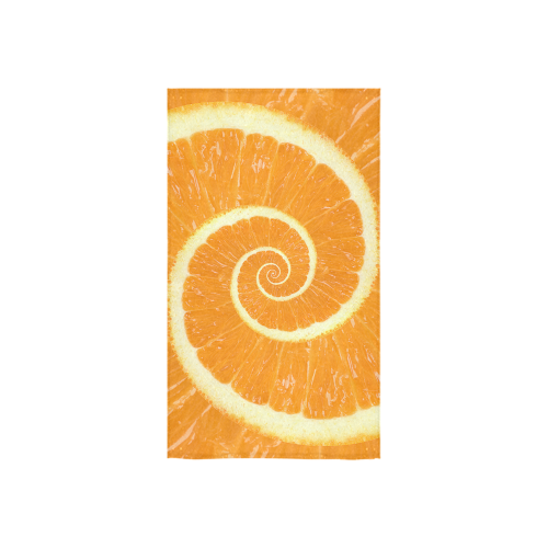 Citrus Orange Spiral Droste Custom Towel 16"x28"