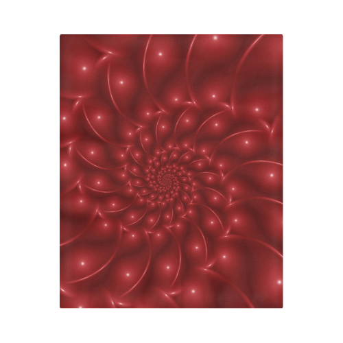 Glossy Red Spiral Duvet Cover 86"x70" ( All-over-print)