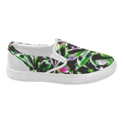 Foliage #6 - Jera Nour Women's Slip-on Canvas Shoes (Model 019)