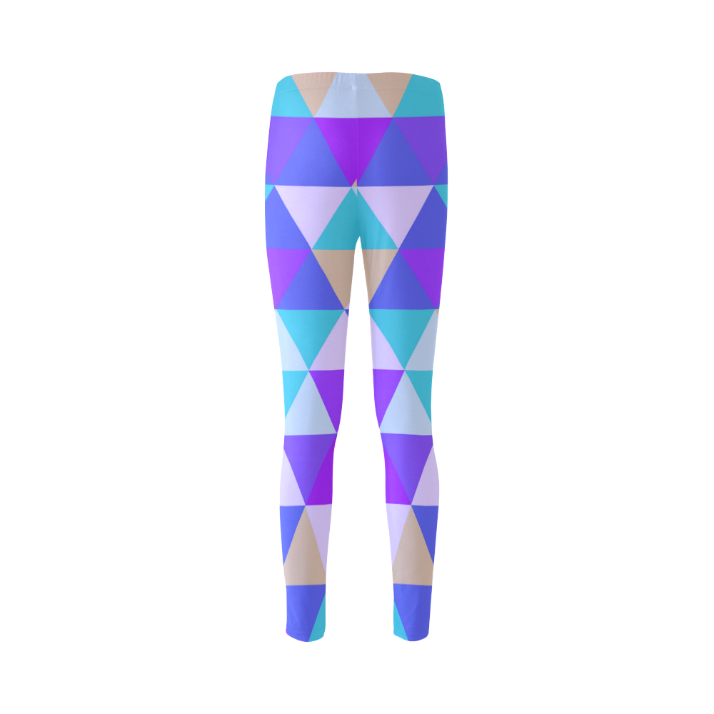 Purple Geometric Triangle Pattern Cassandra Women's Leggings (Model L01)