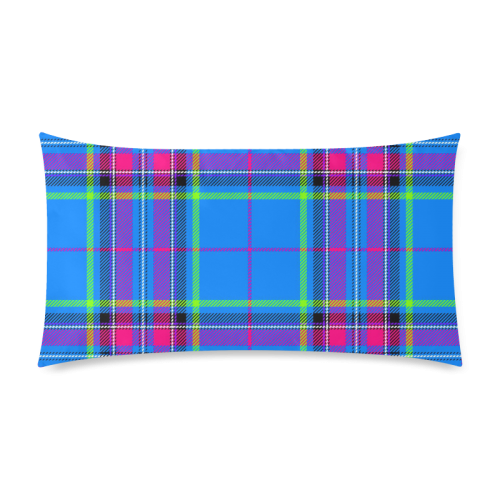 TARTAN-BLUE Custom Rectangle Pillow Case 20"x36" (one side)