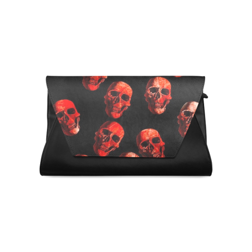 skulls red Clutch Bag (Model 1630)