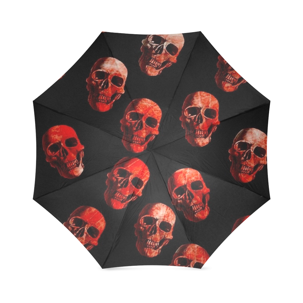 skulls red Foldable Umbrella (Model U01)