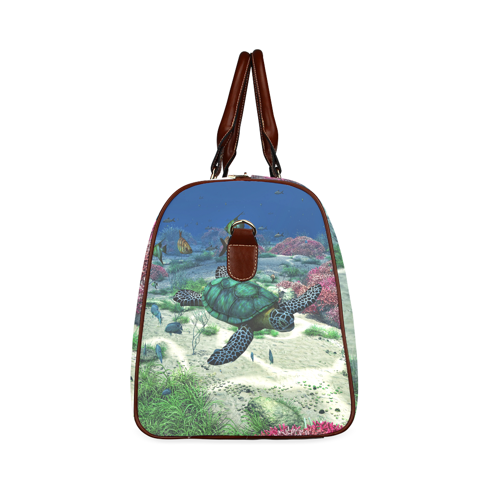 Sea Turtle Waterproof Travel Bag/Small (Model 1639)