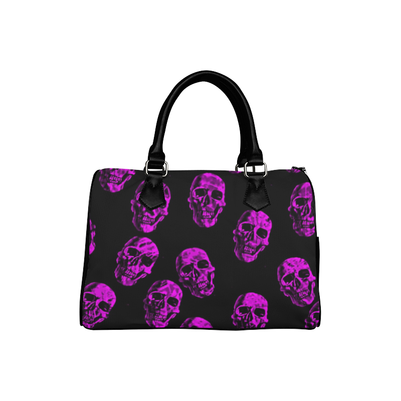 purple skulls Boston Handbag (Model 1621)