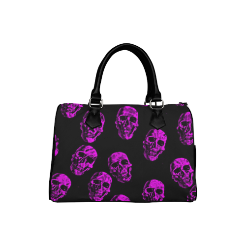 purple skulls Boston Handbag (Model 1621)