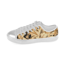 Foliage #2 Gold - Jera Nour Women's Classic Canvas Shoes (Model 018)