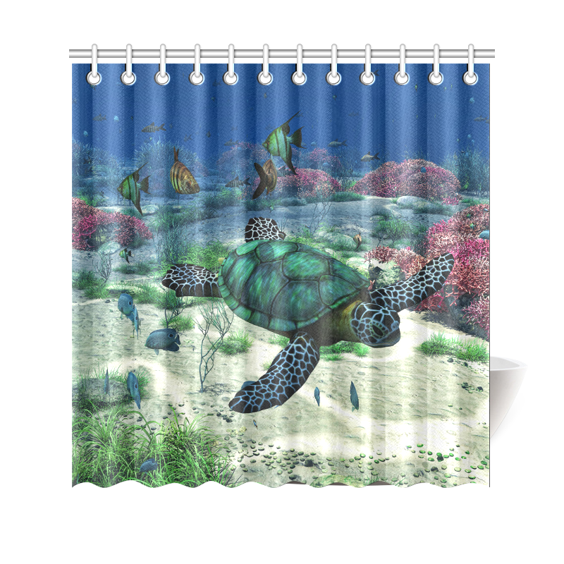 Sea Turtle Shower Curtain 69"x70"