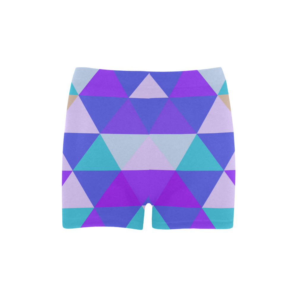 Purple Geometric Triangle Pattern Briseis Skinny Shorts (Model L04)