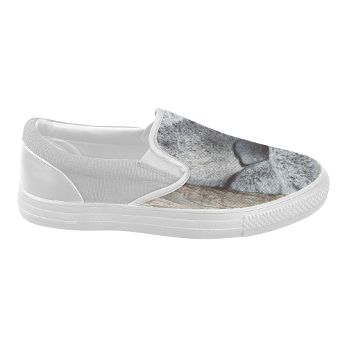 sleeping koala Women's Slip-on Canvas Shoes (Model 019)