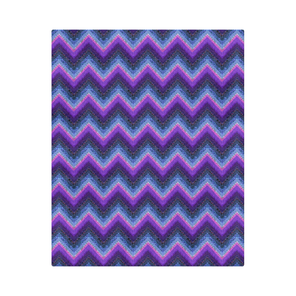 Purple Marble Chevrons Duvet Cover 86"x70" ( All-over-print)