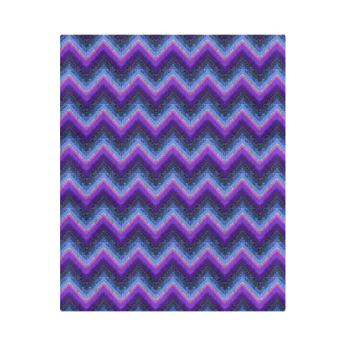 Purple Marble Chevrons Duvet Cover 86"x70" ( All-over-print)