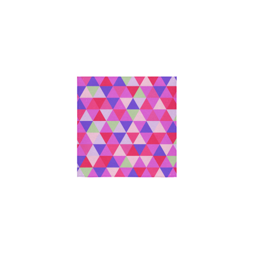 Pink Geometric Triangle Pattern Square Towel 13“x13”