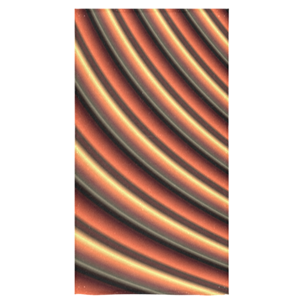 Caramel Orange Gradient Stripes Bath Towel 30"x56"