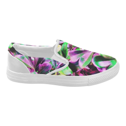 Foliage #3 - Jera Nour Women's Slip-on Canvas Shoes (Model 019)